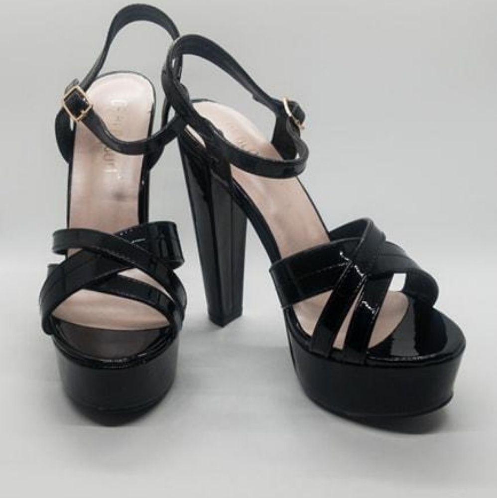 Black Platform Heels - Picture 3 of 4